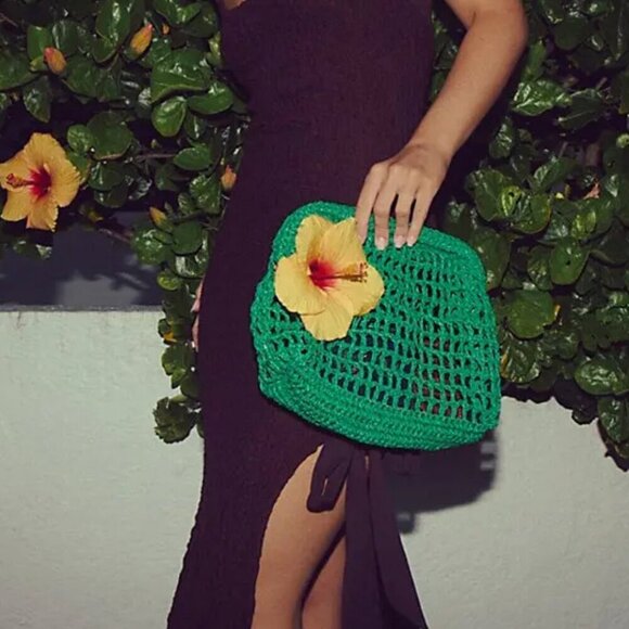 Free People Handbags - NWT Free People Sand Bound Clutch in Jelly Bean